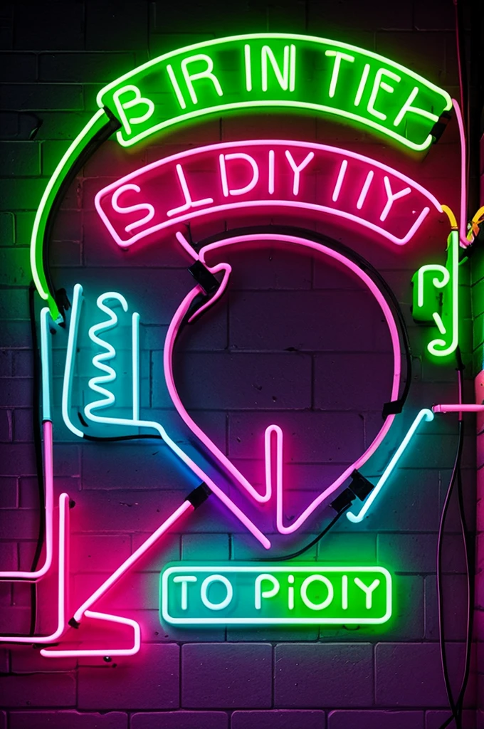 Neon party poster