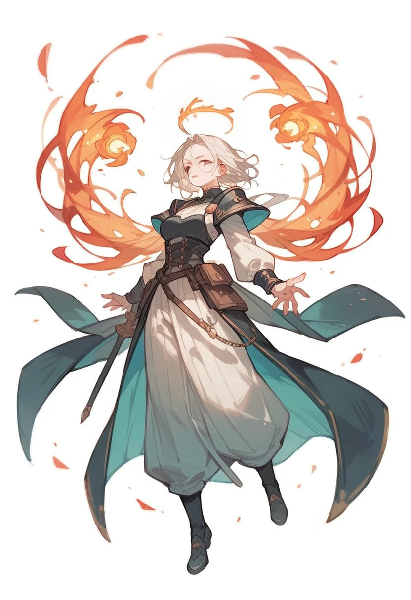 Woman using magic standing full body