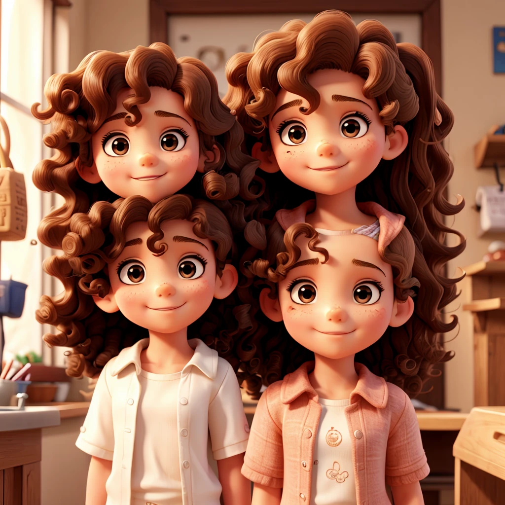 6 year old with curly hair