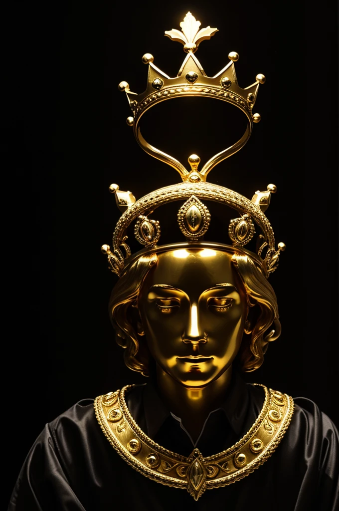 A golden crown in the dark
