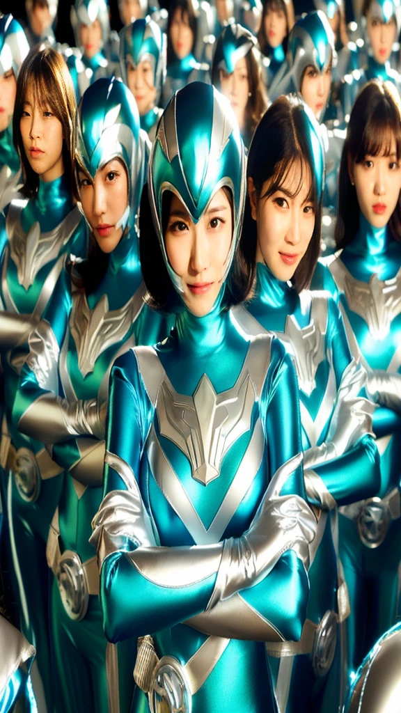 best image quality、Super high resolution、(Realism:1.4)、Korean beauty star、The most beautiful KPOP star、horny face、Horny Korean makeup、erotic expression、A body that makes you want to touch it、erotic photos、((Realistic shiny satin fabric texture、High-gloss stretch satin fabric that is smooth and smooth to the touch.、The drape of the curved part of the shiny satin fabric、strong shiny costume、The smooth and beautiful quality and luster of the costumes、A shiny costume made of high-quality satin fabric with high density.、Smooth to the touch oil light liang ice 縝绸 ultra-class battleship skin coat COS、Super Sentai Women&#39;s Heroine Suit、Texture of costumes that satin fetishists respond to、Thin, glossy stretch satin fabric)),8K photo quality