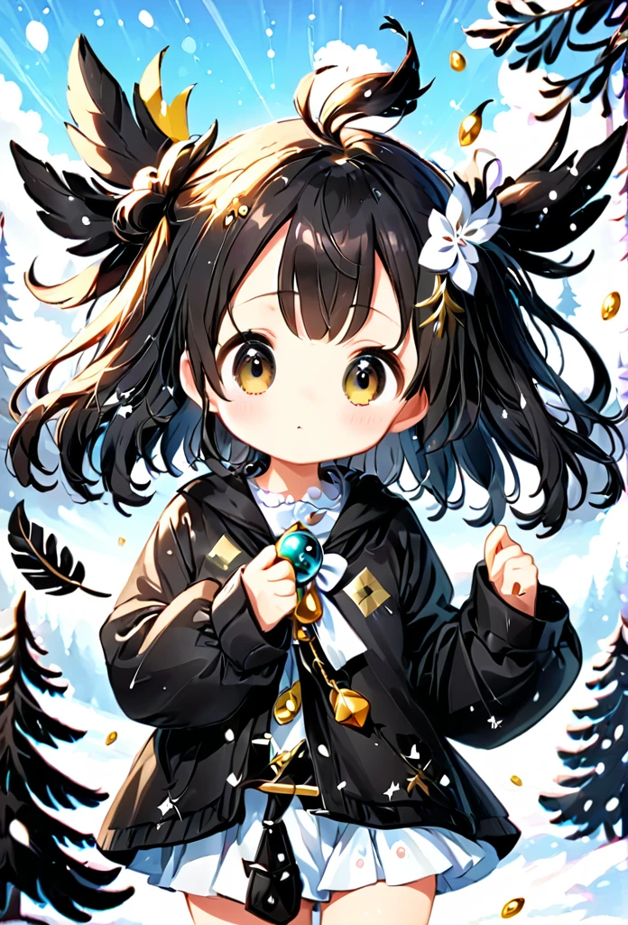 of pine-chan、cute、black Jack、Wide-open eyes、24K.Ultra delicate、of pine、particle、feather
