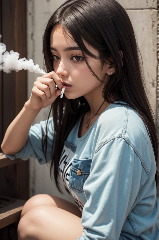girl smoking marijuana