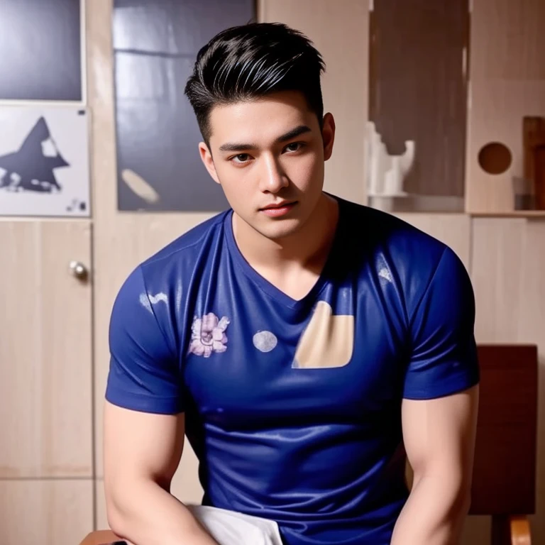 Aarav man wearing a shirt Haraf man looking at camera, perfect has a round face, A well-maintained model., Southeast Asian man with a round face, 3D profile picture, 8K, 45,000,000 pixcls, realistic light colors, beautiful young asian man, charming anime, Comfortable pose, Anime Asian man in real life, attractive handsome man, young asian man, Russian mixed with Japanese, perfect body, Freestyle photo of a handsome young man, beautiful asian man, The character is in her natural pose., Handsome Chad Chin, South Korean man, 2 8 years, 2 7 years,