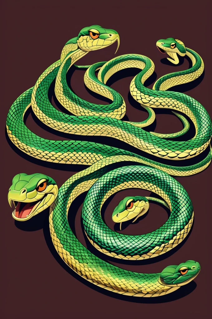 Cartoony snakes