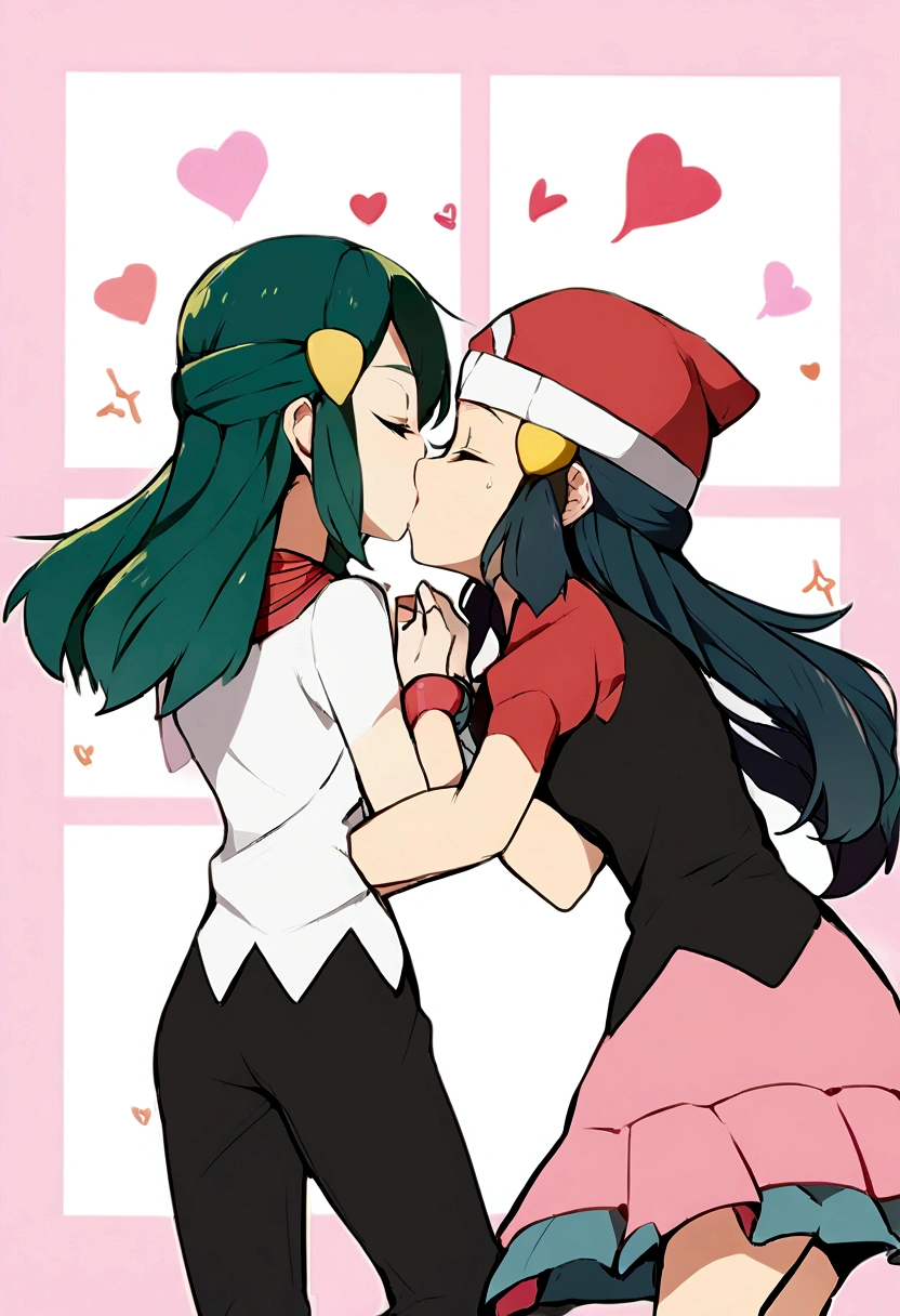 Dawn (pokemon) May (pokemon) , kiss