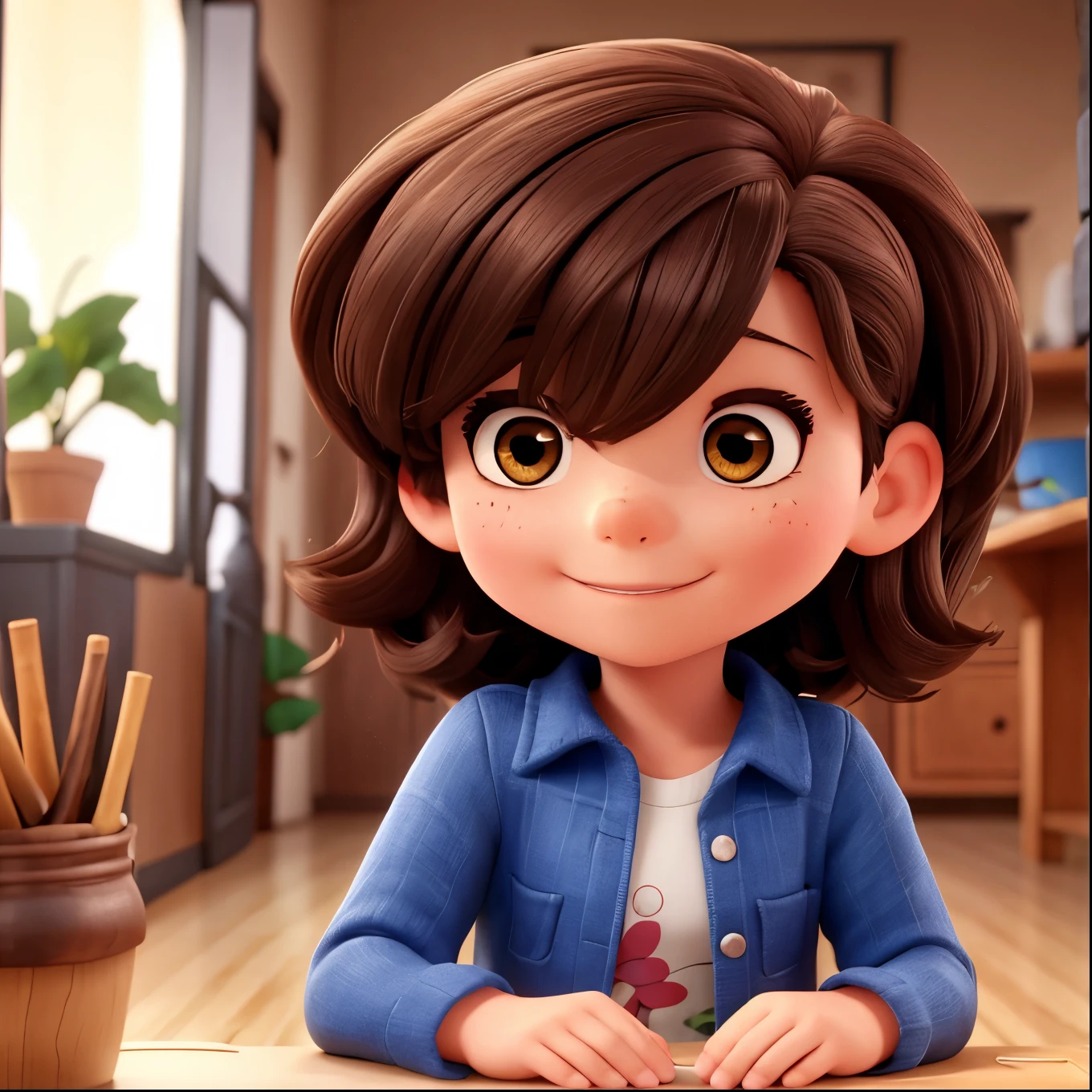 6 year old with dark hair