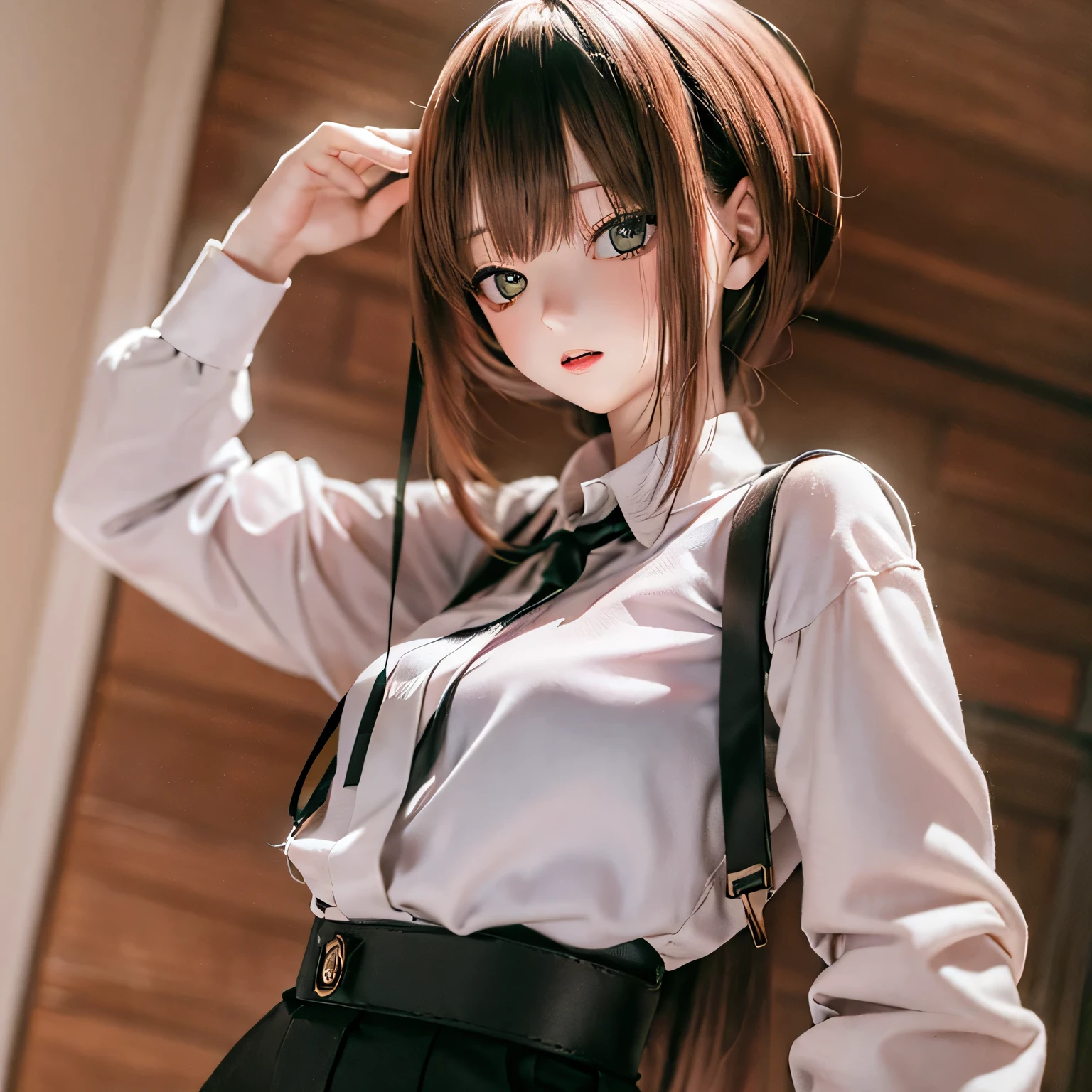 Makina Chainsaw Man White blouse Black slacks
