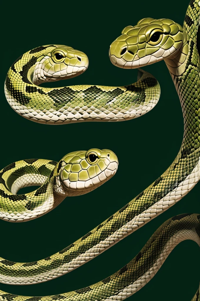 Cartoony snakes no background