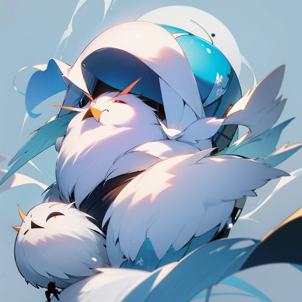 I want to use it as a YouTube icon.。Cool、Please create a cute white owl character.。