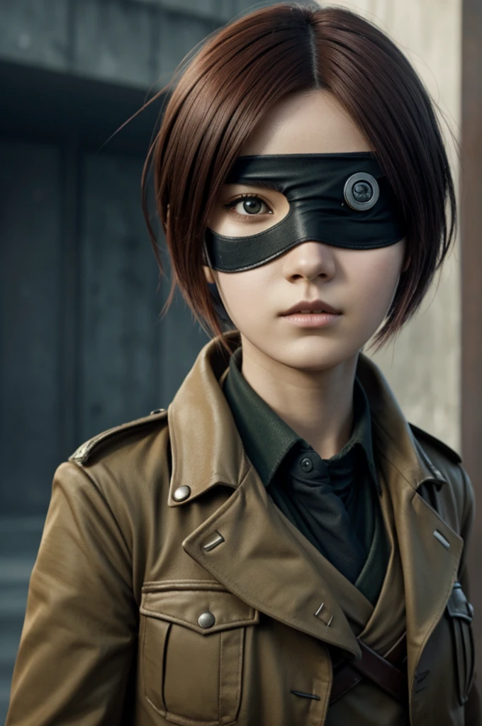 Attack on titan Hange zoe with eye patch only in one eye