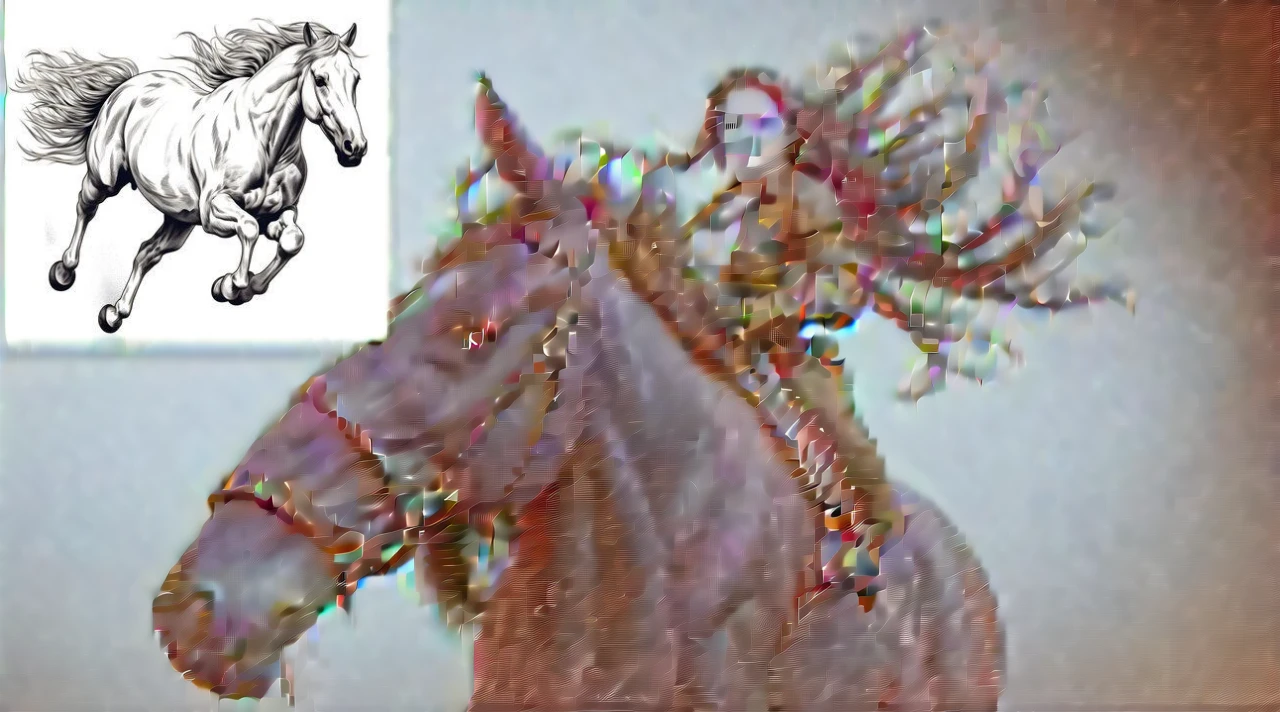 Generate realistic thumbnail of horse