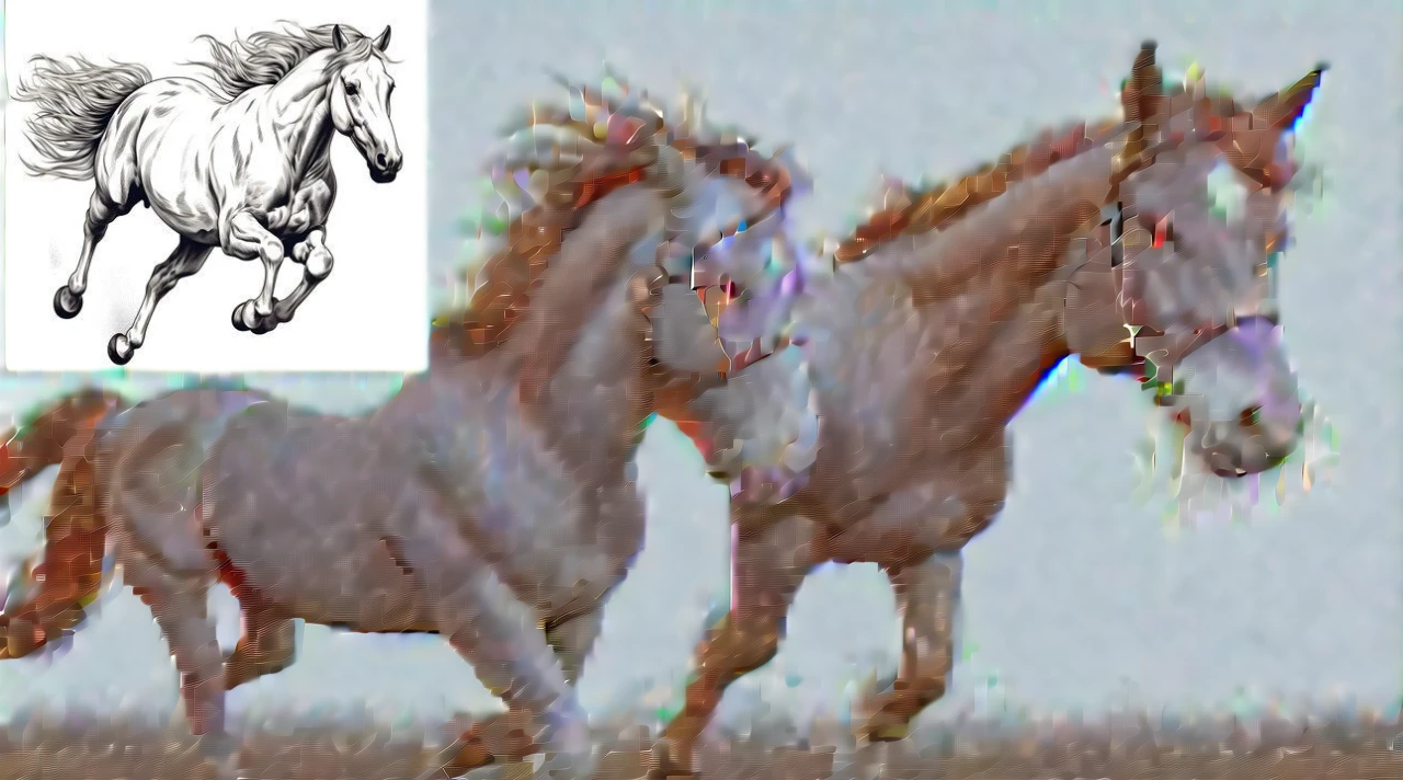 Generate realistic thumbnail of horse