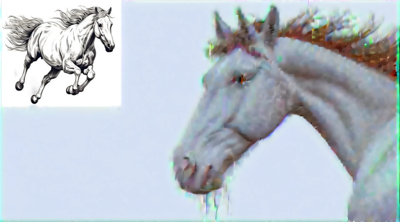 Generate realistic thumbnail of horse