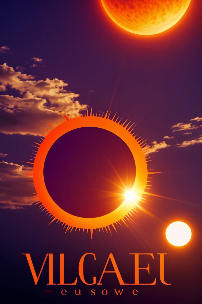 A logo with a large sun in the background with purple tones, Orange, red, rosa, with the words "After Glow"