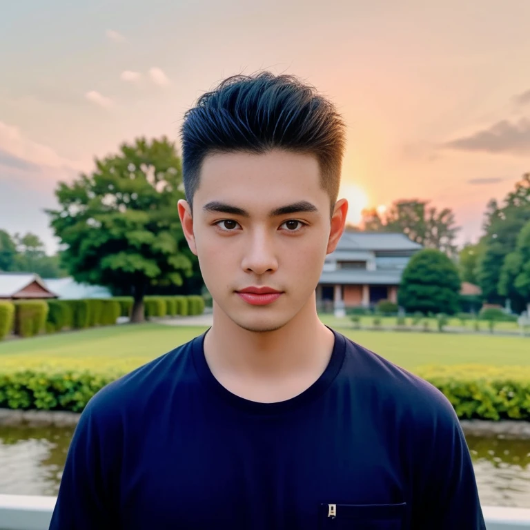Aarav man wearing a shirt Haraf man looking at camera, perfect has a round face, A well-maintained model., Southeast Asian man with a round face, 3D profile picture, 8K, 45,000,000 pixcls, realistic light colors, beautiful young asian man, charming anime, Comfortable pose, Anime Asian man in real life, attractive handsome man, young asian man, Russian mixed with Japanese, perfect body, Freestyle photo of a handsome young man, beautiful asian man, The character is in her natural pose., Handsome Chad Chin, South Korean man, 2 8 years, 2 7 years,