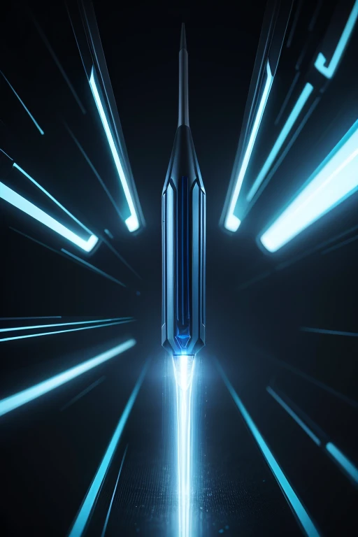 4. Power Disruptor Visual Description: A futuristic weapon with an aerodynamic design, emitting a pulsating bluish light at the tip of the barrel.