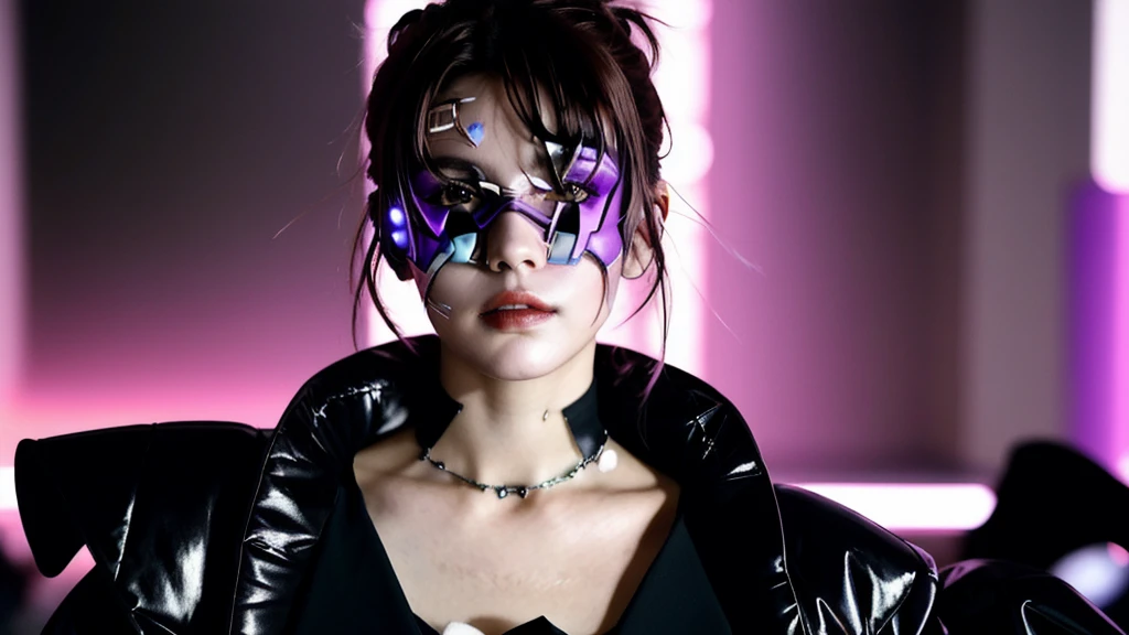 フェイスペイントをしたサイボーグのBeauty, whole body, cyber punk, Fashion Model, Beauty, masterpiece, Francis Bacon&#39;s painting style
