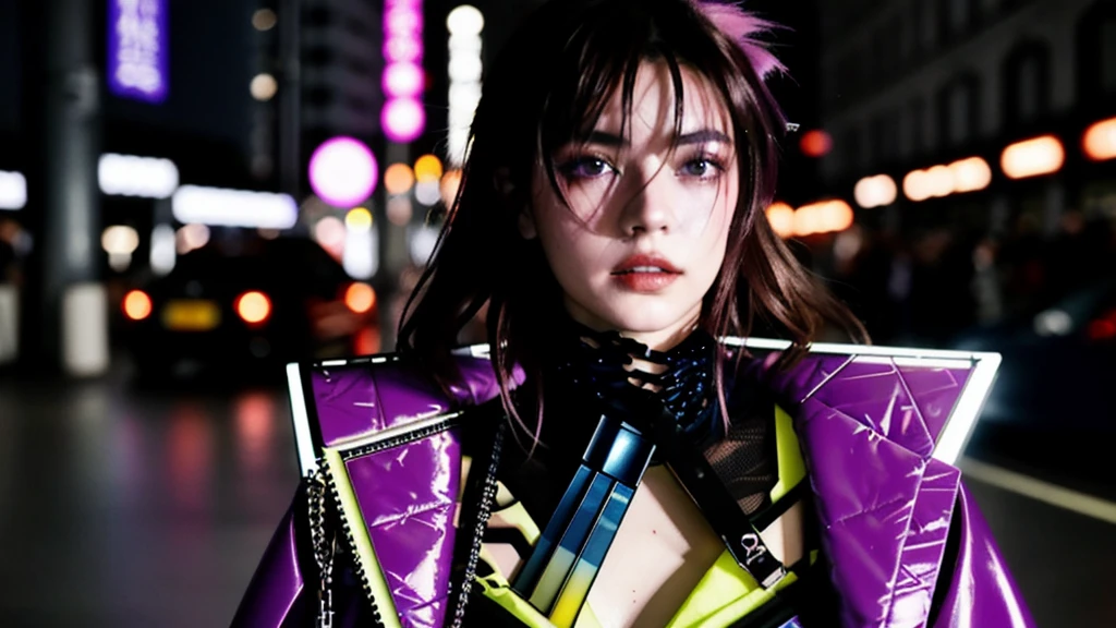 フェイスペイントをしたサイボーグのBeauty, whole body, cyber punk, Fashion Model, Beauty, masterpiece, Francis Bacon's painting style