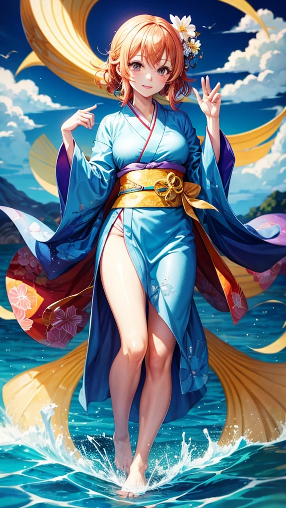 Nami in kimono wallpaper