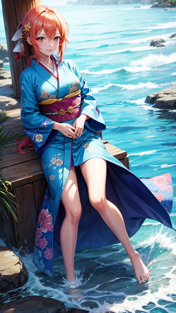 Nami in kimono wallpaper