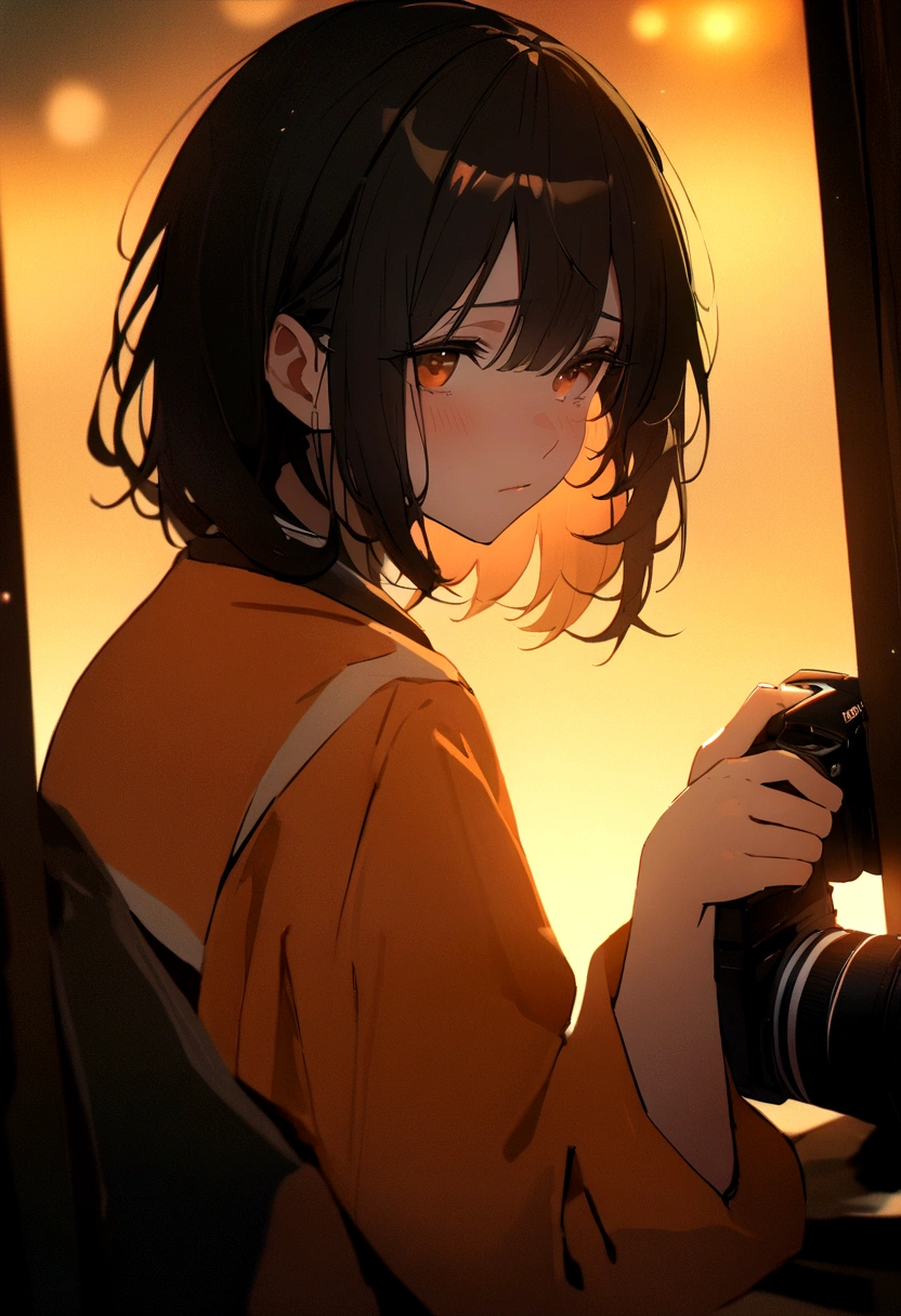 ((realism)), extremely high quality RAW photograph, Detailed background, complex, Messy hair, Exquisite details and textures, Very detailed, photo (Allison Mack) In the cell, (Wearing orange prison uniform:1.3), Look away from the camera, 超详细的photo, Warm lighting, Art Station, 4K, Clear focus, high resolution, Delicate skin, Delicate eyes, 8K Ultra HD, Digital SLR Camera, Low glare lighting, high quality, Film Grain, Fuji XT3, sad:1.3