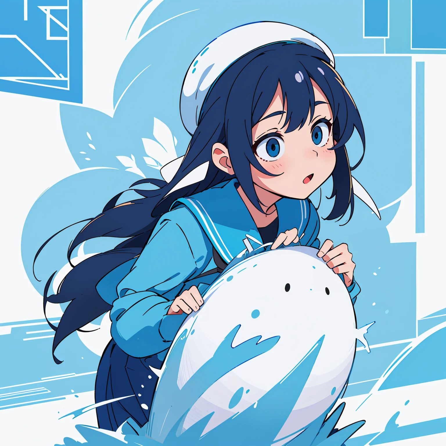 Stroke flat style illustration,Freshness,Students and campus are the main scenes,Mainly for students,School,Runway and other elements,Mainly blue and white,College Entrance Examination,take an exam,Preparation,Operation