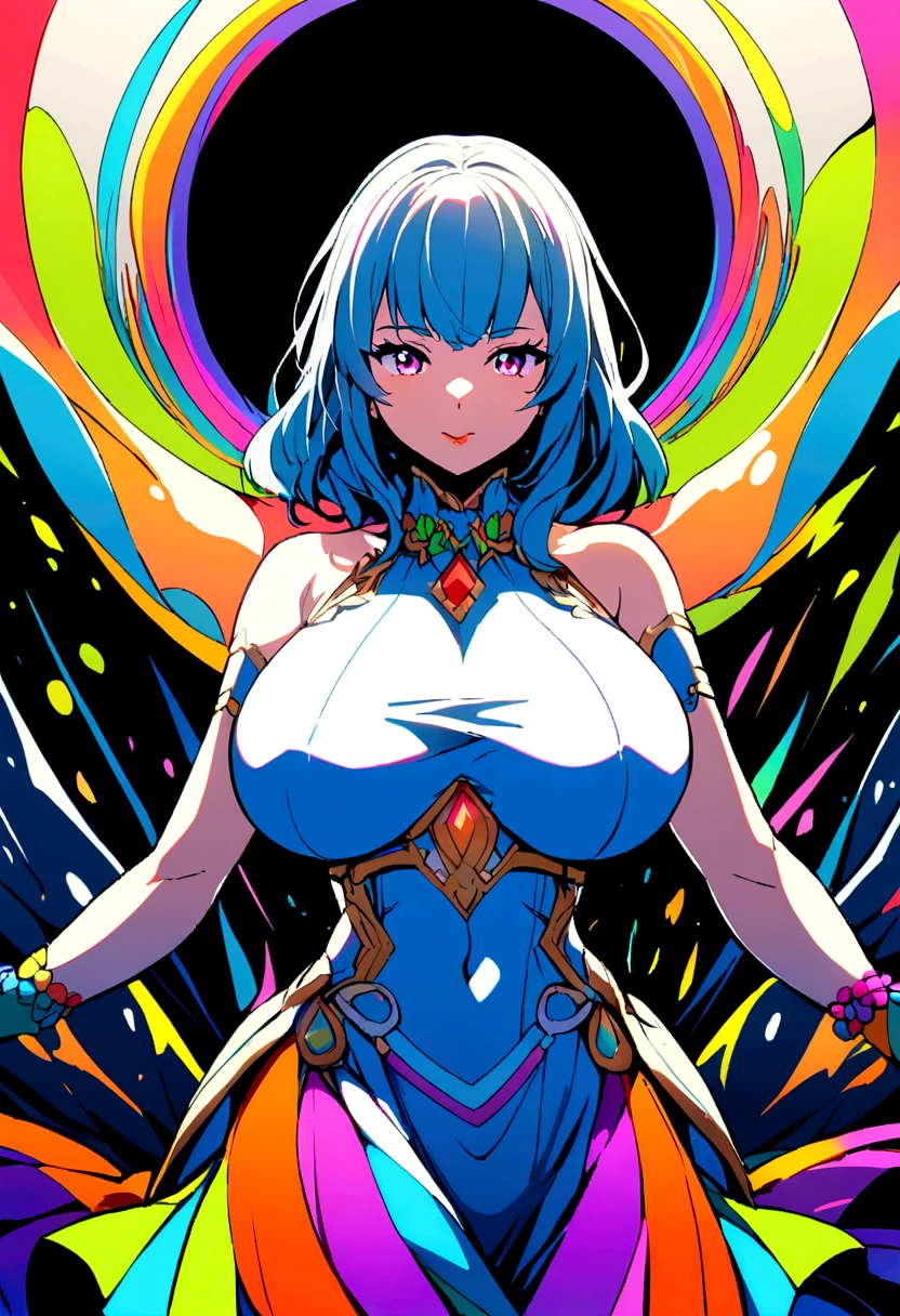 A woman with big breasts