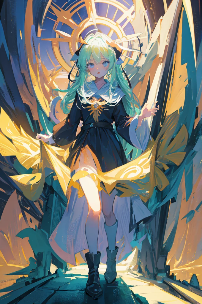 (masterpiece), best quality, expressive eyes, perfect face, full body, Luminous Arc, witches, classic RPG style, anime, high fantasy, intense designs