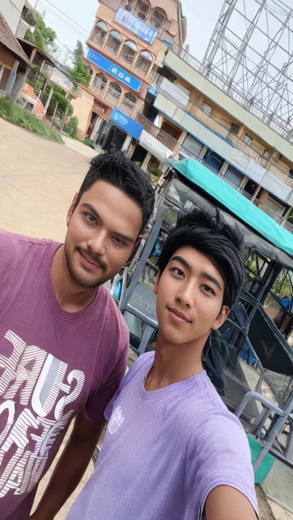 4K photograph, amateur photo posted to facebook ,handsome men , park