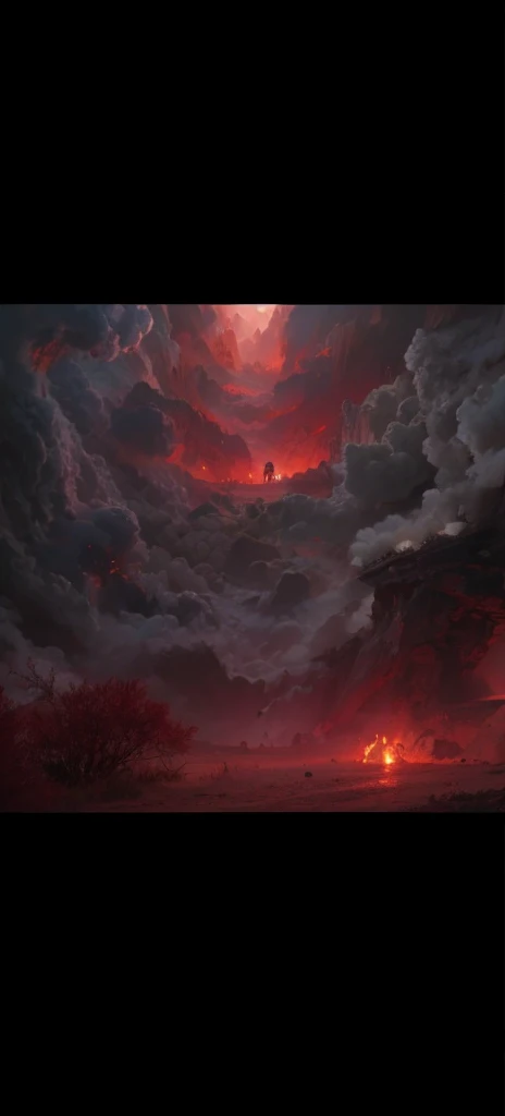 Arafud's view of the Lovecraftian giant distorted vertical pupil, Black monster in the black sky atmosphere, Blood Moon Tentacles!!, Blood black clouds, Dark Cloud, Atmospheric fantasy sky, Detailed crimson moon, Black and red sky, An ominous fantasy illustration, Black gloomy sky, Epic surrealist 8k oil painting, Amazing 3D & d dark sun art, 4k highly detailed digital art