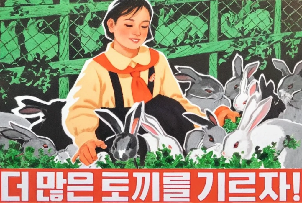 rabbits,girl