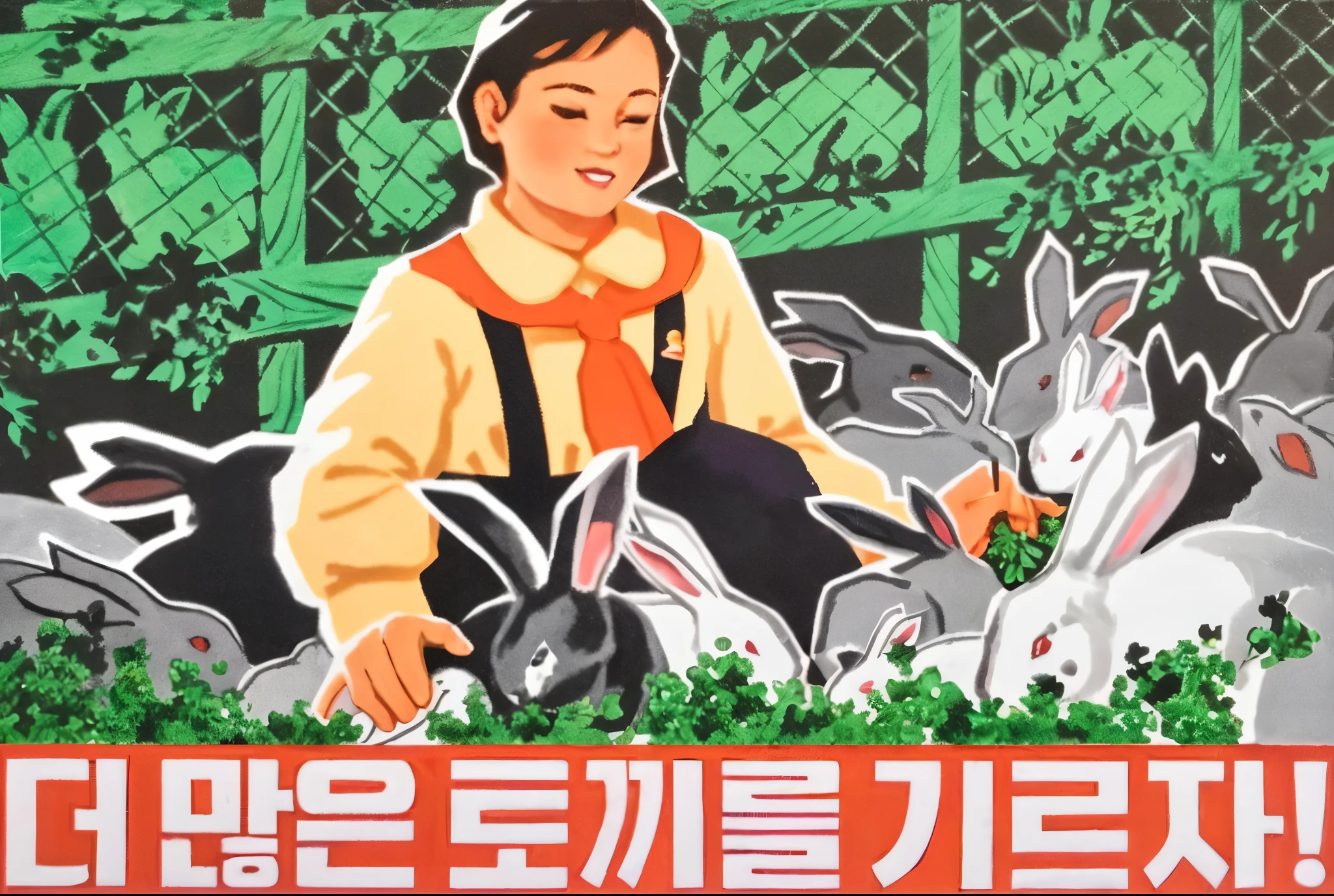 rabbits,girl