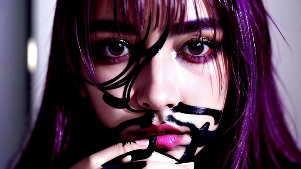 フェイスペイントをしたサイボーグのBeauty, whole body, cyber punk, Fashion Model, Beauty, masterpiece, Francis Bacon&#39;s painting style