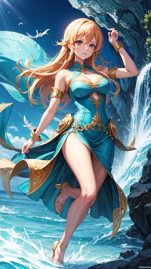 Nami wallpaper in elegant dress in gear 5