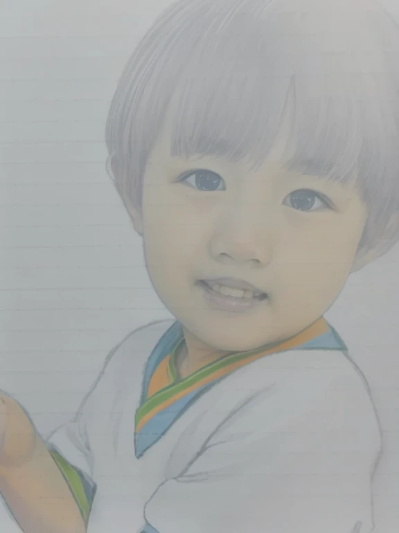Realistic color photography style、Smiling emphasizes nasolabial folds. Make the chin a little thinner and accentuate the nasolabial folds.、I want it to look more like a color photograph............。 boy, Xu々To、Clearly visible、鼻から口Toかけての深いほうれい線を強調します、Generate left and right dimples、Show me your beautiful smile.。Make your eyes look cute with double eyelids.