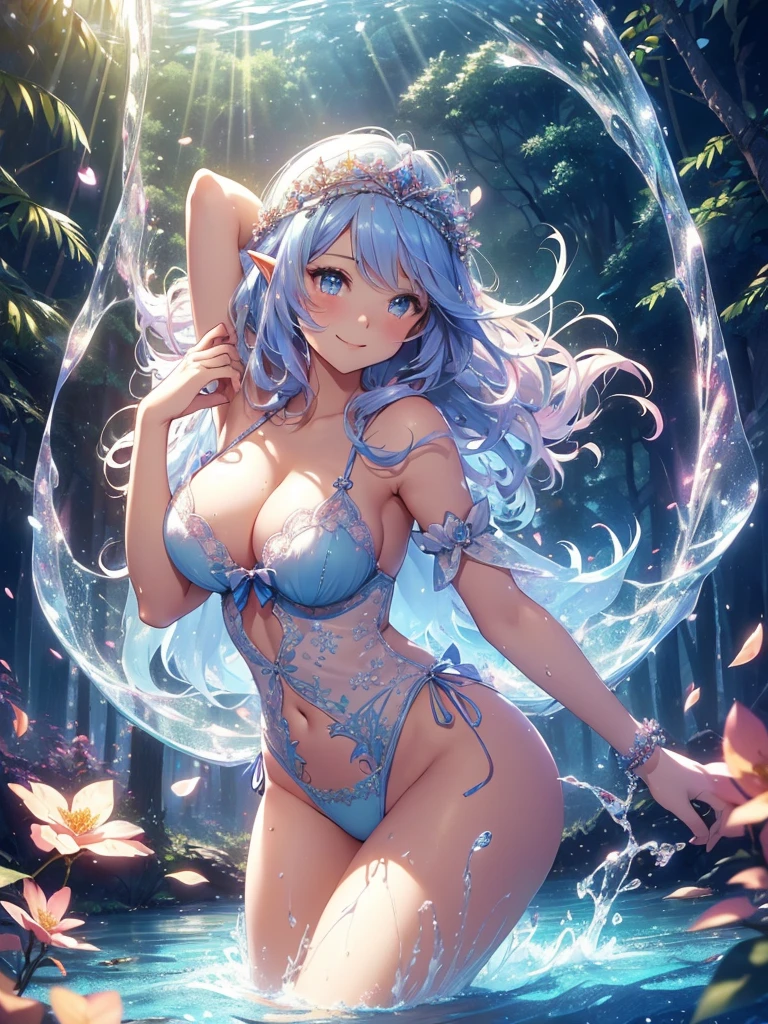 最high quality、1 woman elf on screen 、On beautiful water、river、In the water、wet,sexly, Beautifully decorated bra、Panties、Beautiful foam、、CourtyardShining fairy wings、Flower fractal art Beautiful Nature Separate swimsuit 、((cowboy shot )) 、see-throughbodystocking,underwear,Beautiful radiance,High-definition depiction, Realistic, 8K, Unity, beautiful Shot, light smile, Beautifully and vividly drawn, , Beautiful forest, beautiful, clear skin、sexly,beautiful underwear,Countless rays of light pouring down, Swirling Light, Raise one arm above your head, Intense light is emitted from the magic circle in front of the girl. flower、Particles of light、 Fairy tale、
Romanticism,Cowboy Shot: The most beautiful form of chaos, Mr..々colour, Intertwined flowers, Particle,magical gentle light,smile,sexly,image quality、masterpiece、Beautiful Face、Super beautiful elf woman((Big breasted 22 year old office lady、Bust 100,Beautiful long ironed hair 、bionde hair,height: 165cm。、sexly、ANDsbian、、high quality、、Visual art、Written boundary depth、、ANDlf ANDars、、universe、Happy smile、gentle light、ANDlf forest、elegant、ticker beautiful decorative、、magic、forest、beautiful tiara、Beautiful bed、Beautiful Landscape、A kind smile、wonderful、Fluttering petals、Dance happily、、Cultivate fantasy、art,mystery,Ultra-high resolution,atmosphere A colorful and dreamy anime-style illustration of a young girl with beautiful hair,Beautiful . surrounded by a kaleidoscope of colors and glowing lights.
BREAK,
(1 woman, solo:1.5),
BREAK,
beautiful eyes,blue eyes,big breasts,
BREAK,
,(voluptuous pose:1.1),
Beautiful river、In the water、
