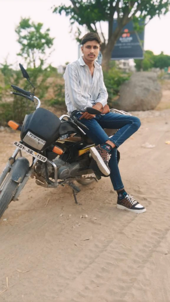 Long hair formal dress for this boy dangerous bike