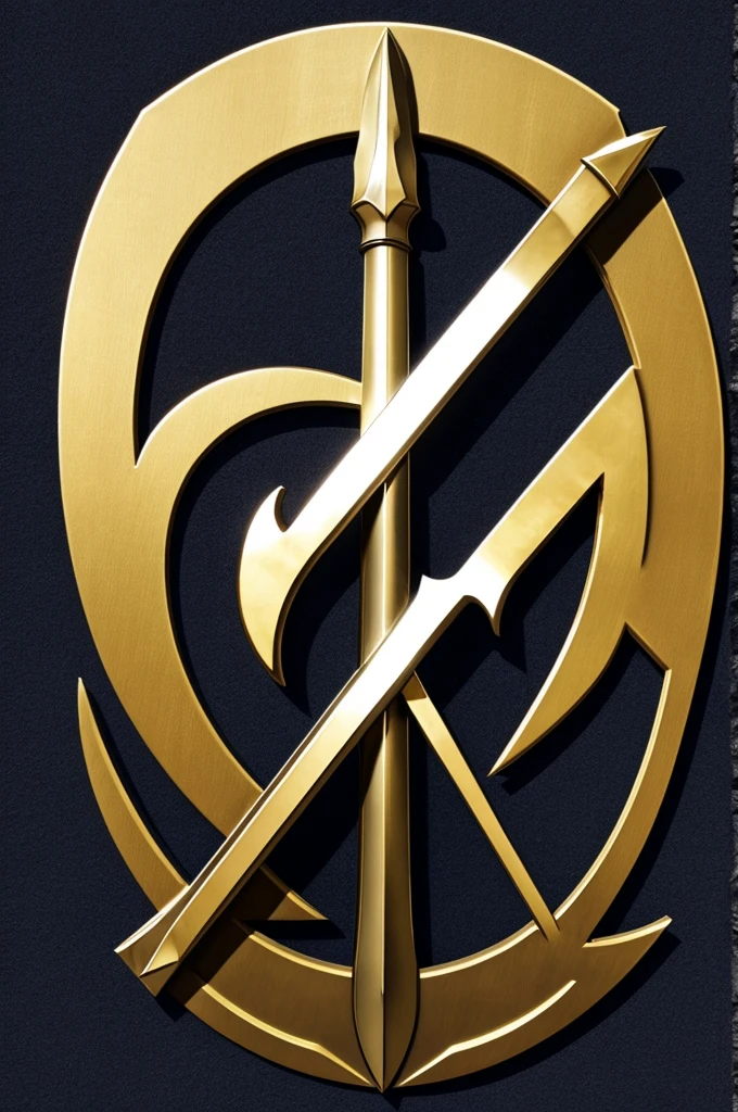 A shield with a sword-shaped letter f and a letter e at the same time
