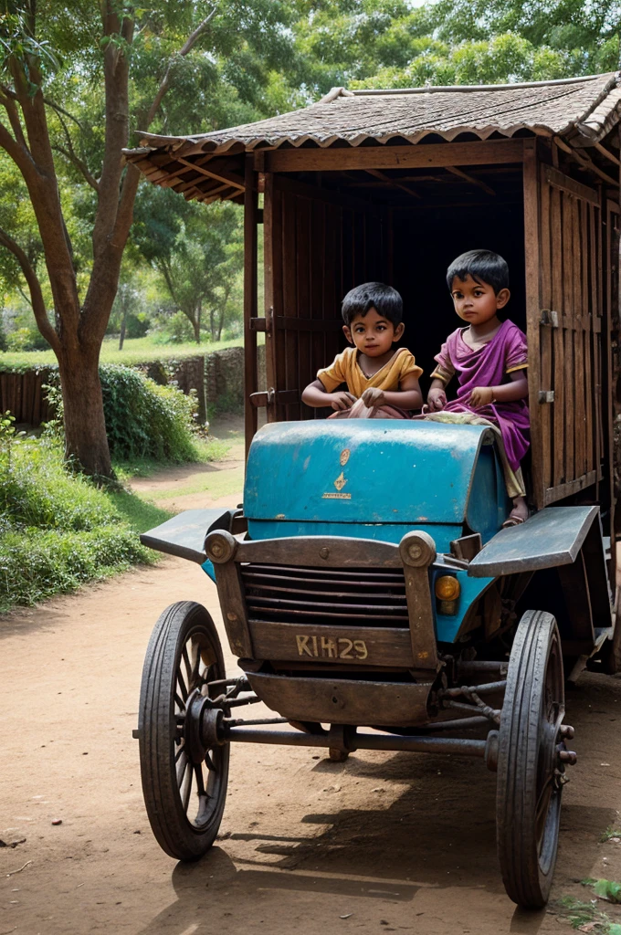 Village chilldren are pulling jagganath's chariot