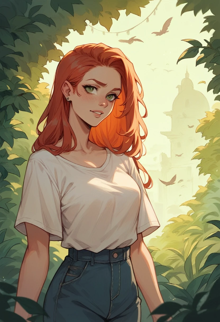 Create a redhead without clothes