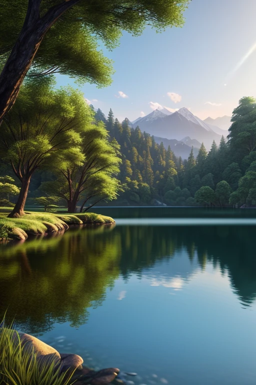 a serene place, very nice, beautiful, calm and beautifully landscaped. photorealistic, 8k hd, Studio quality, ultra realistic, maximum detail, big scale, Post processing, photorealistic, photorealistic, photoshop, Photography, detailed, cinematic lighting, landscape, panorama, scenery, ray tracing, cine4d