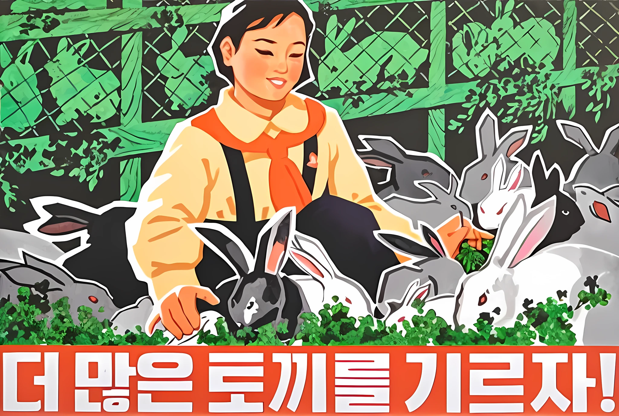 rabbits,girl