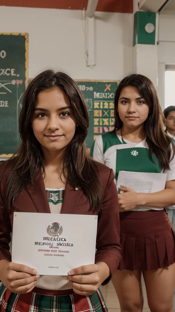 make an invitation image that says (Republic of Mexico School, invite teachers, student population, APF, parents)