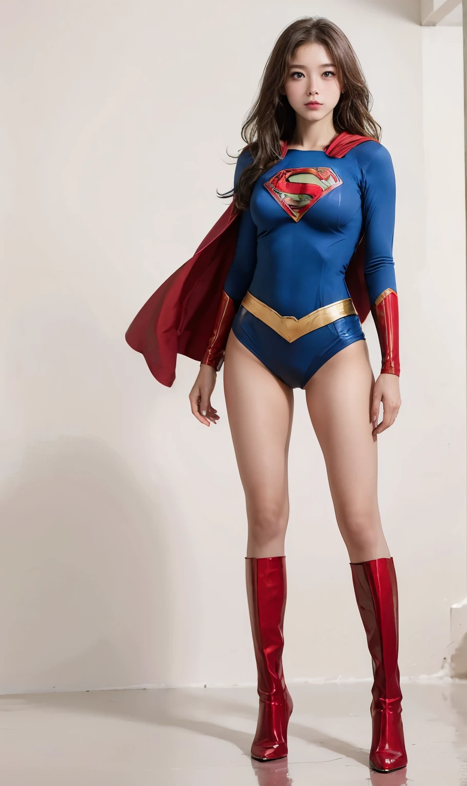 No background、(((Sweating profusely))).(((Beautiful legs in black tights.)))、(((Legally express the beauty of your smile)))、((((Make the most of your original images)))、(((体にぴったりフィットするSupergirl Costume)))、(((Supergirl Costume)))、(((short and beautiful hair)))、(((suffering)))、(((Please wear black tights....、Wear red boots)))、((Best image quality、8K))、((Highest quality、8K、masterpiece:1.3))、(((Preserve background )))、Sharp focus:1.2、Beautiful woman with perfect figure:1.4、Slim Abs:1.2、Wet body:1.5、Highly detailed face and skin texture、8K