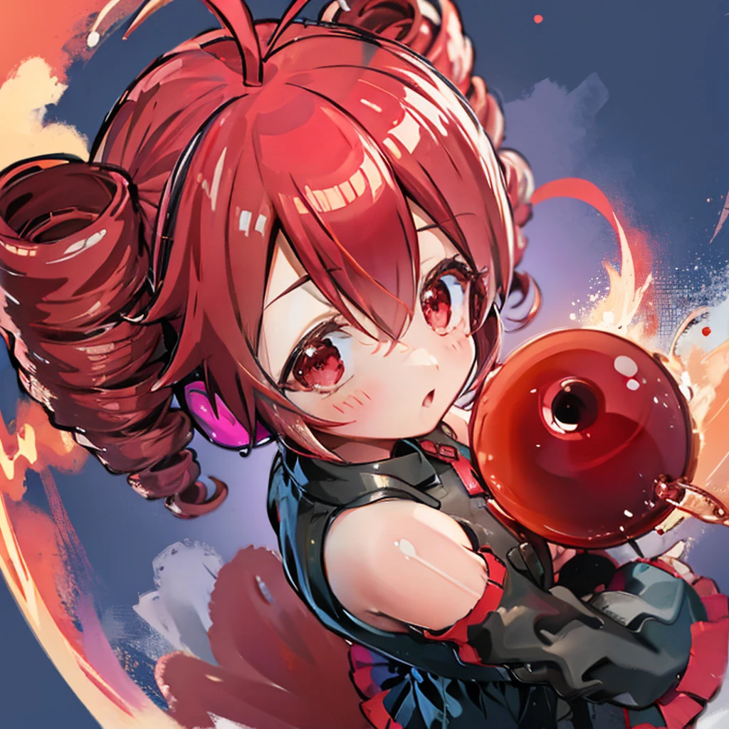 Create an ultra-detailed, best quality, high-resolution masterpiece depicting an umbral elemental with an anime girl figure seeping with red energy perfect shadows, high quality shading, photorealistic, Kasane Teto