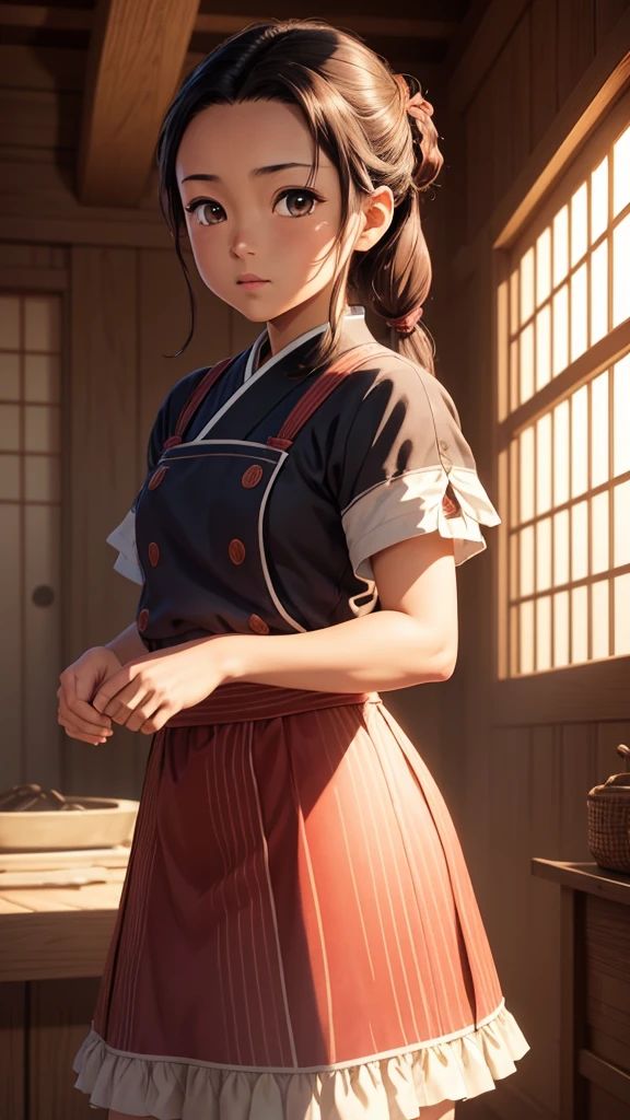 Tanjiro Kamado, best quality, ultra-resolution, extremely delicate , extremely detailed, illustration, streaks of light sunshine, shine, full HD, --ar 14:10