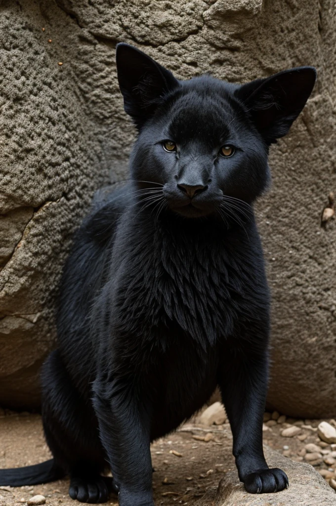 black yaguarandi animal