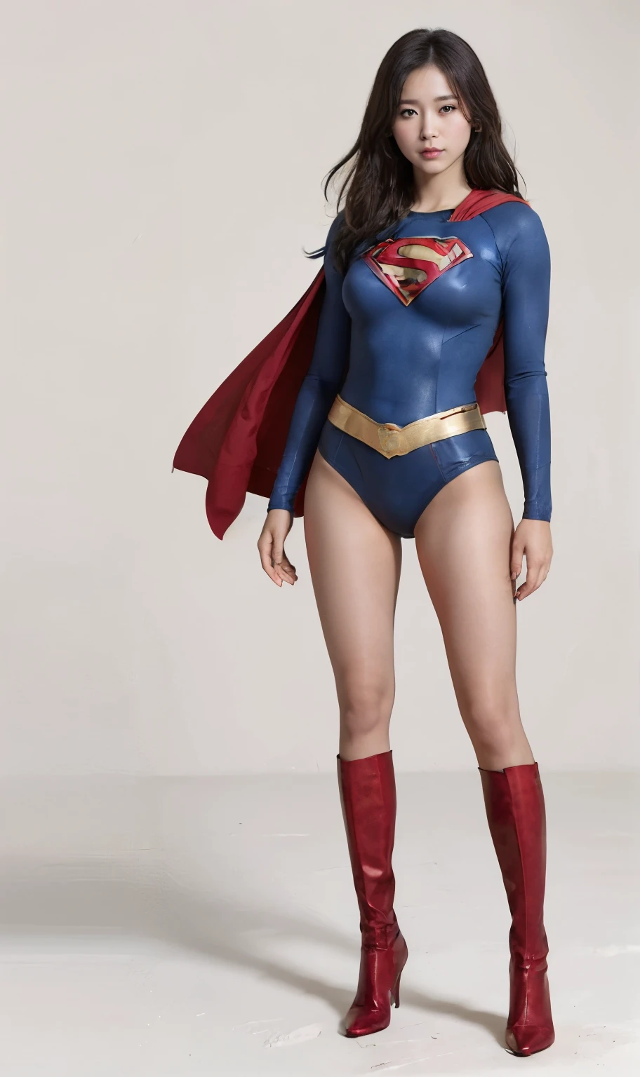 No background、(((Sweating profusely))).(((Beautiful legs in black tights.)))、(((Legally express the beauty of your smile)))、((((Make the most of your original images)))、(((体にぴったりフィットするSupergirl Costume)))、(((Supergirl Costume)))、(((short and beautiful hair)))、(((suffering)))、(((Please wear black tights....、Wear red boots)))、((Best image quality、8K))、((Highest quality、8K、masterpiece:1.3))、(((Preserve background )))、Sharp focus:1.2、Beautiful woman with perfect figure:1.4、Slim Abs:1.2、Wet body:1.5、Highly detailed face and skin texture、8K