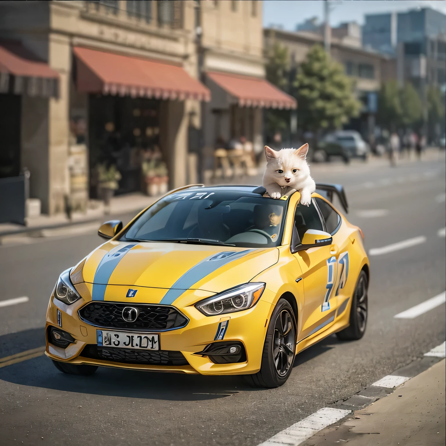 Stray Cat Girl Chibi、Driving a car